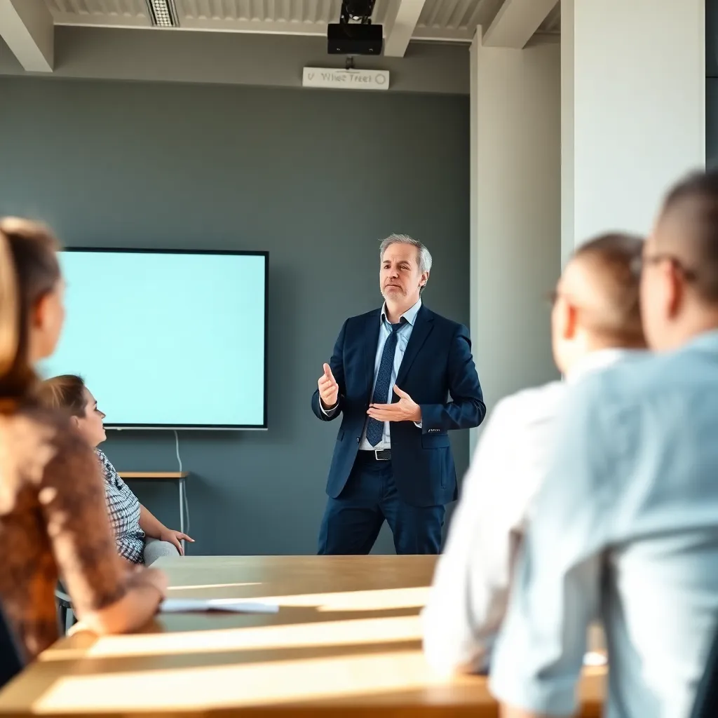 Coach begeleidt een visualisatie oefening voor succes