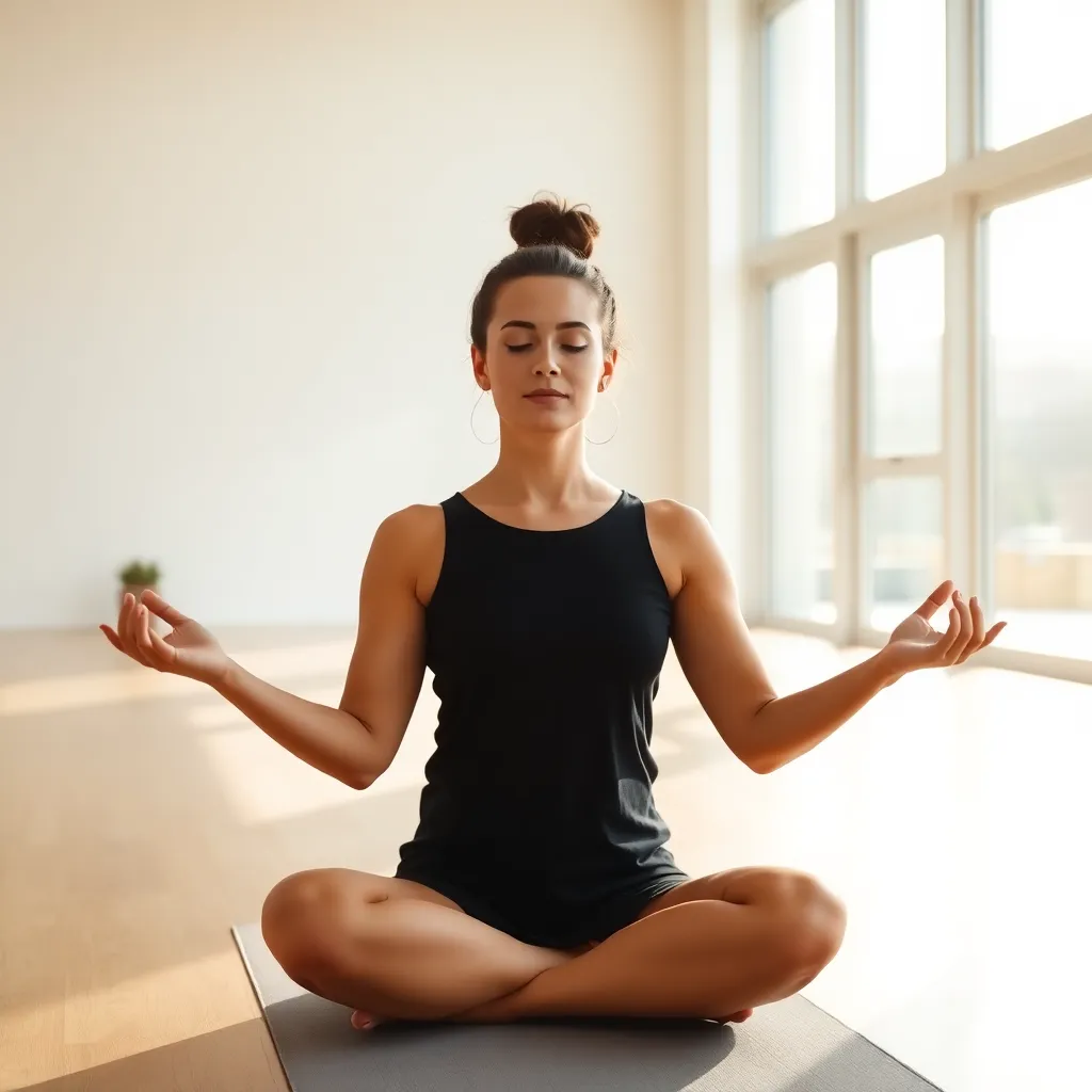 Vrouw mediteert tijdens een mindfulness training voor mentale kracht